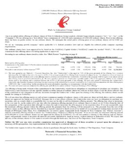 WAH FU EDUCATION IPO Industry Consultant